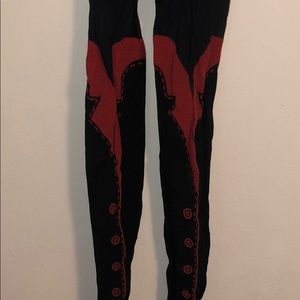 Trasparenze Hosiery Red & Black NWOT
